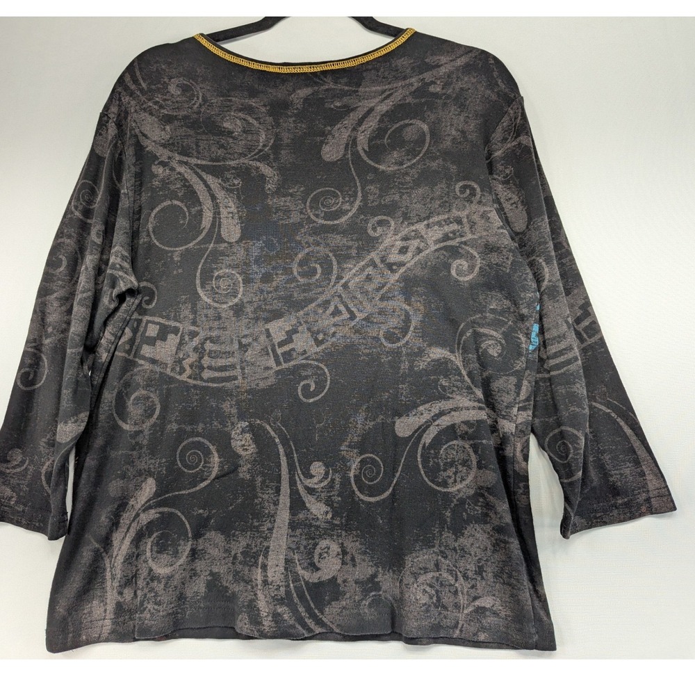 Cactus Bay Apparel Womens Long Sleeve‎ Dreamcatcher Graphic T Shirt XL Black - Picture 2 of 9